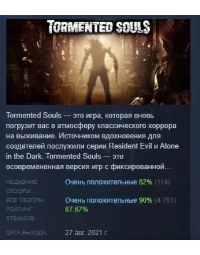 Tormented Souls АВТОДОСТАВКА STEAM РОССИЯ