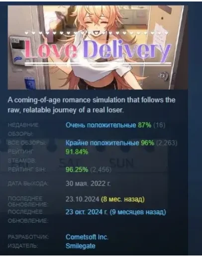 Love Delivery АВТОДОСТАВКА STEAM GIFT РОССИЯ