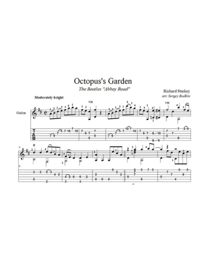 Octopus's Garden (The Beatles) для гитары
