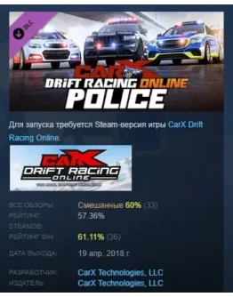 CarX Drift Racing Online - CarX Police DLC STEAM РОССИЯ