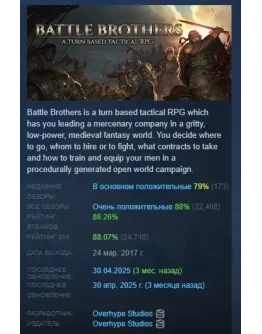 Battle Brothers АВТОДОСТАВКА STEAM РОССИЯ