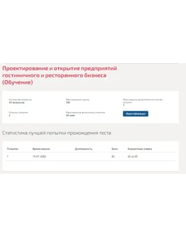 Проектирование и открытие предприятий.Тест Синергия