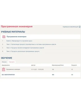 Программная инженерия тесты Синергия ответы МОИ 50 воп. Программная инженерия тесты Синергия ответы МОИ 50 воп.