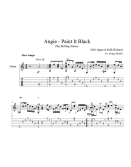 Angie - Paint It Black (the Rolling Stones) для гитары