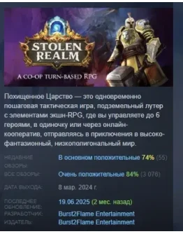 Stolen Realm АВТОДОСТАВКА STEAM РОССИЯ Stolen Realm АВТОДОСТАВКА STEAM РОССИЯ