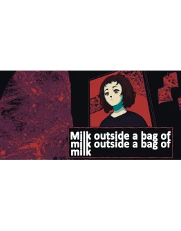 Milk outside a bag of milk outside a bag of milk