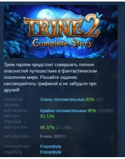 Trine 2: Complete Story АВТОДОСТАВКА STEAM РОССИЯ