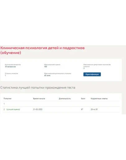 Клиническая психология детей и подростков.Тест Синергия