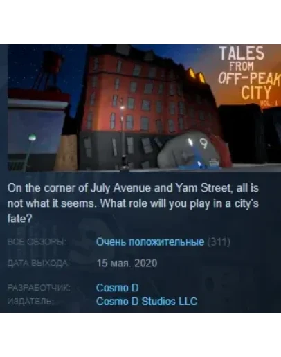 Tales From Off-Peak City Vol. 1 Steam Key Region Free Tales From Off-Peak City Vol. 1 Steam Key Region Free