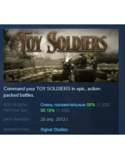Toy Soldiers АВТОДОСТАВКА STEAM РОССИЯ