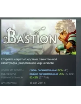 Bastion АВТОДОСТАВКА STEAM GIFT РОССИЯ