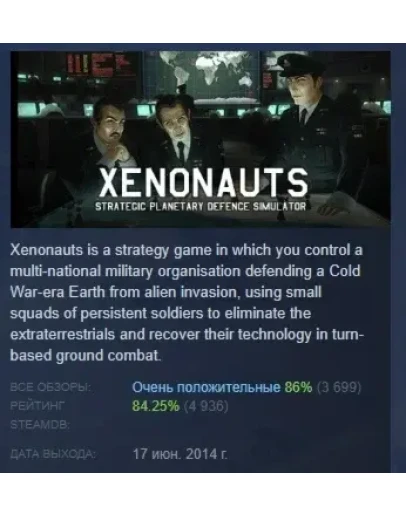 Xenonauts АВТОДОСТАВКА STEAM РОССИЯ
