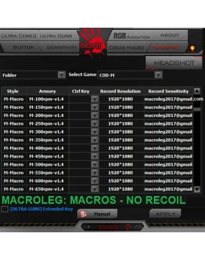 Call of Duty Mobile - всё оружие - макросы для bloody