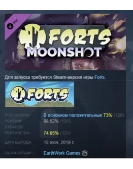 Forts - Moonshot АВТОДОСТАВКА DLC STEAM GIFT РОССИЯ