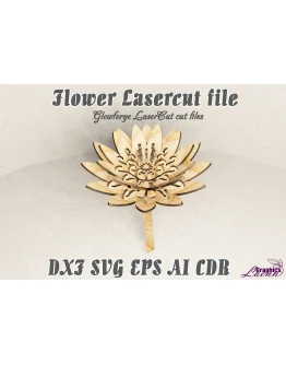 Цветок файлы для лазерной резки DXF SVG CDR EPS AI