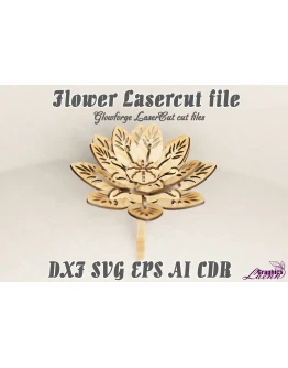 Цветок файлы для лазерной резки DXF SVG CDR EPS AI