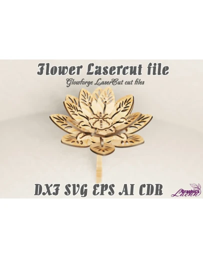 Цветок файлы для лазерной резки DXF SVG CDR EPS AI