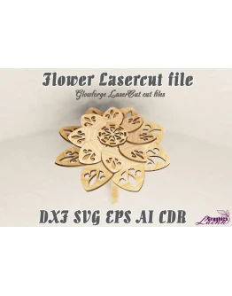 Цветок файлы для лазерной резки DXF SVG CDR EPS AI