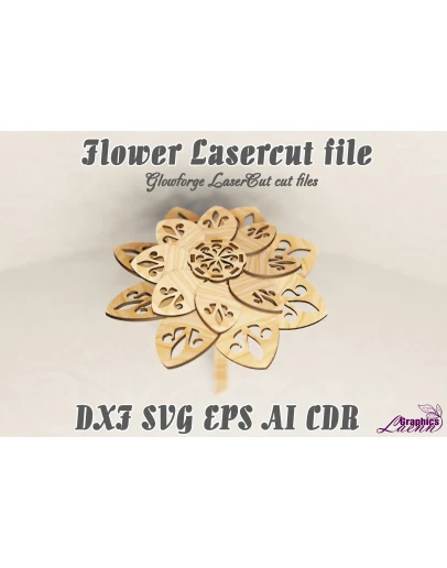 Цветок файлы для лазерной резки DXF SVG CDR EPS AI