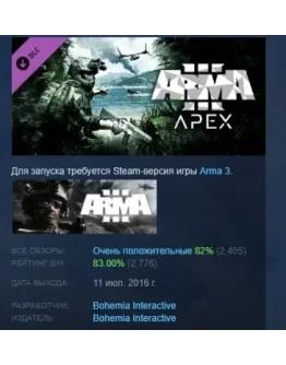 Arma 3 Apex АВТОДОСТАВКА DLC STEAM РОССИЯ