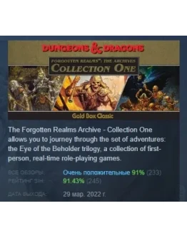 Forgotten Realms: The Archives - Collection One STEAM