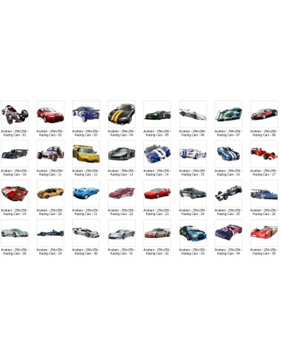 Иконки - аватарки Race Cars + БОНУС