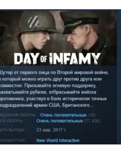 Day of Infamy Deluxe Edition АВТОДОСТАВКА STEAM РОССИЯ