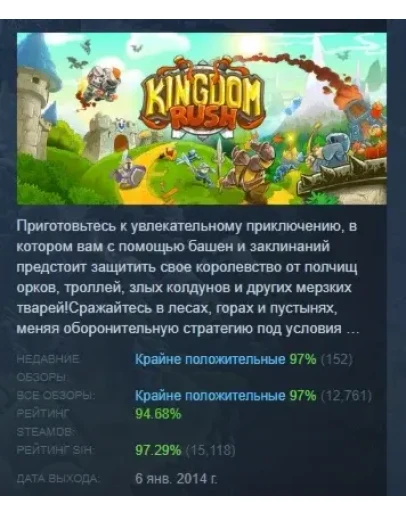Kingdom Rush - Tower Defense АВТОДОСТАВКА STEAM РОССИЯ