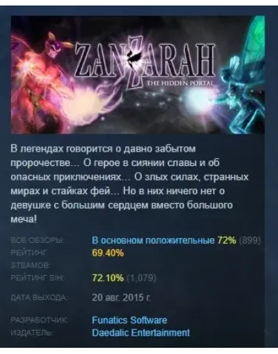 Zanzarah: The Hidden Portal АВТОДОСТАВКА STEAM РОССИЯ