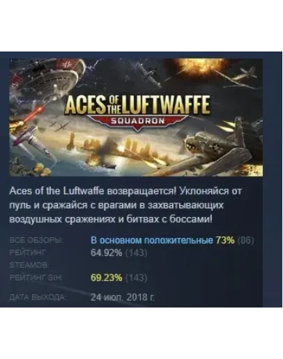 Aces of the Luftwaffe - Squadron STEAM GIFT РОССИЯ