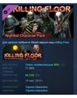 Killing Floor Nightfall Character Pack DLC STEAM РОССИЯ Killing Floor Nightfall Character Pack DLC STEAM РОССИЯ