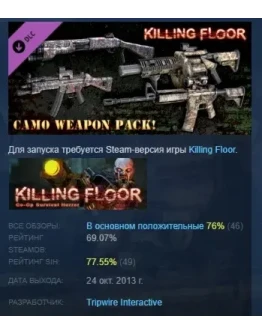 Killing Floor - Camo Weapon Pack DLC STEAM РОССИЯ Killing Floor - Camo Weapon Pack DLC STEAM РОССИЯ