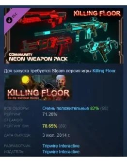 Killing Floor - Neon Weapon Pack DLC STEAM РОССИЯ Killing Floor - Neon Weapon Pack DLC STEAM РОССИЯ