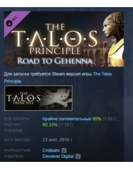 The Talos Principle: Road To Gehenna DLC STEAM РОССИЯ