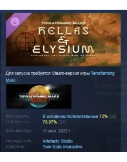 Terraforming Mars - Hellas &amp Elysium DLC STEAM РОССИЯ