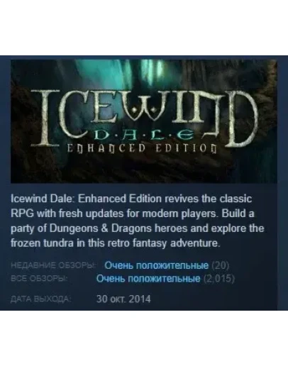Icewind Dale: Enhanced Edition STEAM KEY GLOBAL+РОССИЯ