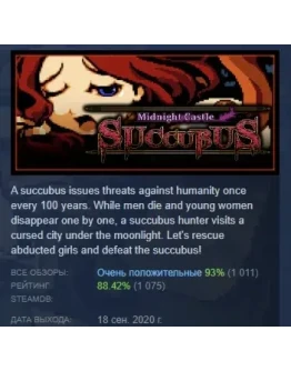 Midnight Castle Succubus DX АВТОДОСТАВКА STEAM РОССИЯ
