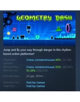Geometry Dash АВТОДОСТАВКА STEAM РОССИЯ Geometry Dash АВТОДОСТАВКА STEAM РОССИЯ