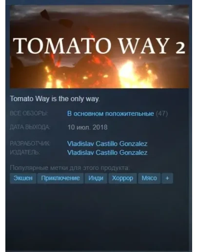 Tomato Way 2 Steam Key/Region Free/Global + Бонус