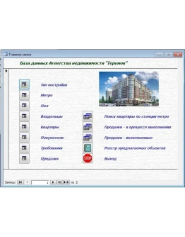 База данных Агентство недвижимости Access