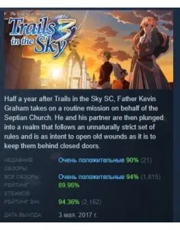 The Legend of Heroes: Trails in the Sky the 3rd STEAM The Legend of Heroes: Trails in the Sky the 3rd STEAM