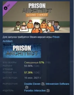 Prison Architect - Second Chances DLC STEAM GIFT РОССИЯ