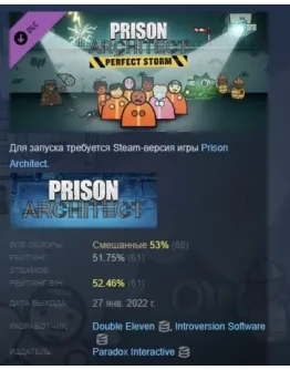 Prison Architect - Perfect Storm DLC STEAM GIFT РОССИЯ