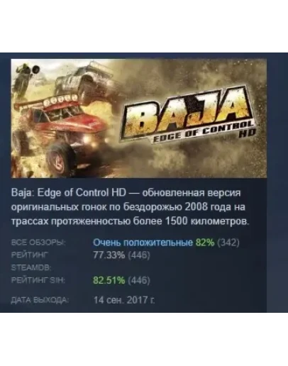 BAJA: Edge of Control HD АВТОДОСТАВКА STEAM РОССИЯ