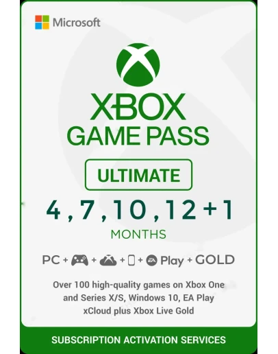 XBOX Game Pass Ultimate 2 месяцев для любой у XBOX Game Pass Ultimate 2 месяцев для любой у