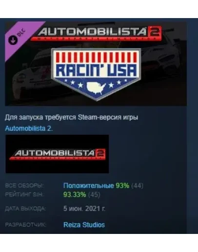 Automobilista 2 - Racin USA Pack Pt1 DLC STEAM РОССИЯ