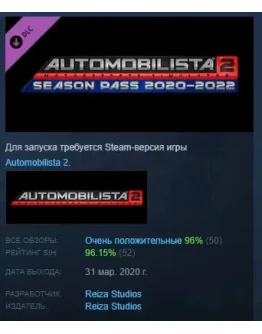 Automobilista 2 2020-2021 Season Pass DLC STEAM РОССИЯ