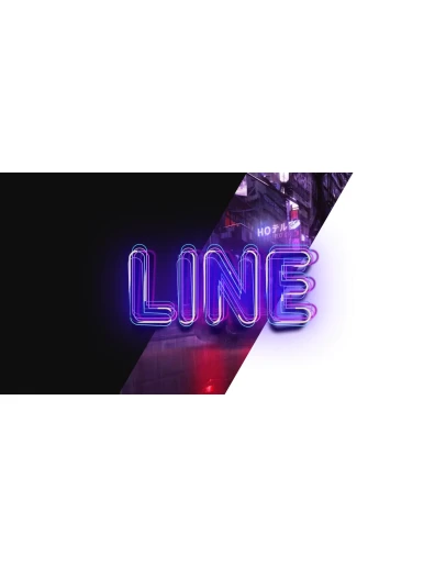 Оригинальная неоновая надпись с красивым эффектом