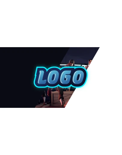 Надпись в спортивном игровом стиле для шапки канала