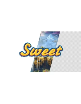 Прикольный текст с красивым эффектом Sweet для шапки